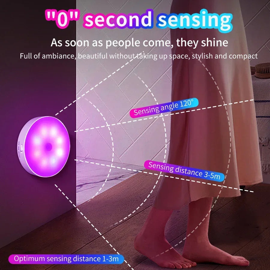 ILLR17 - Luce notturna a LED con sensore di movimento ricaricabile