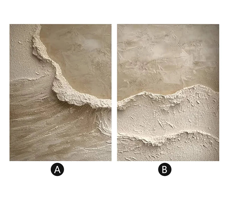 DECOM2 - Quadro da parete dipinto su tela astratto con trama pesante