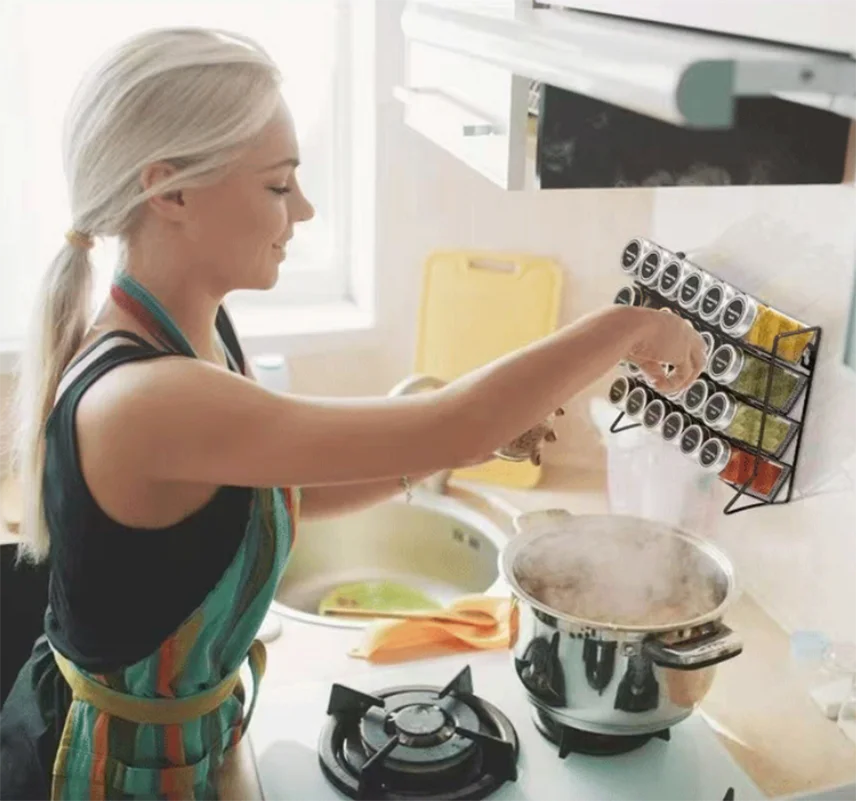 CONS33 - Mensola porta spezie da cucina a 4 ripiani