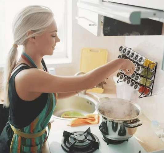 CONS33 - Mensola porta spezie da cucina a 4 ripiani