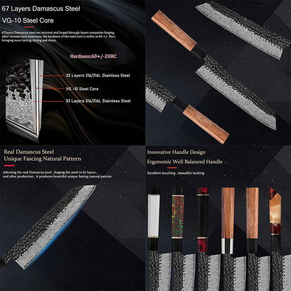 UTES12 - Coltello da cucina Coltello multiuso Mannaia Carne Pesce