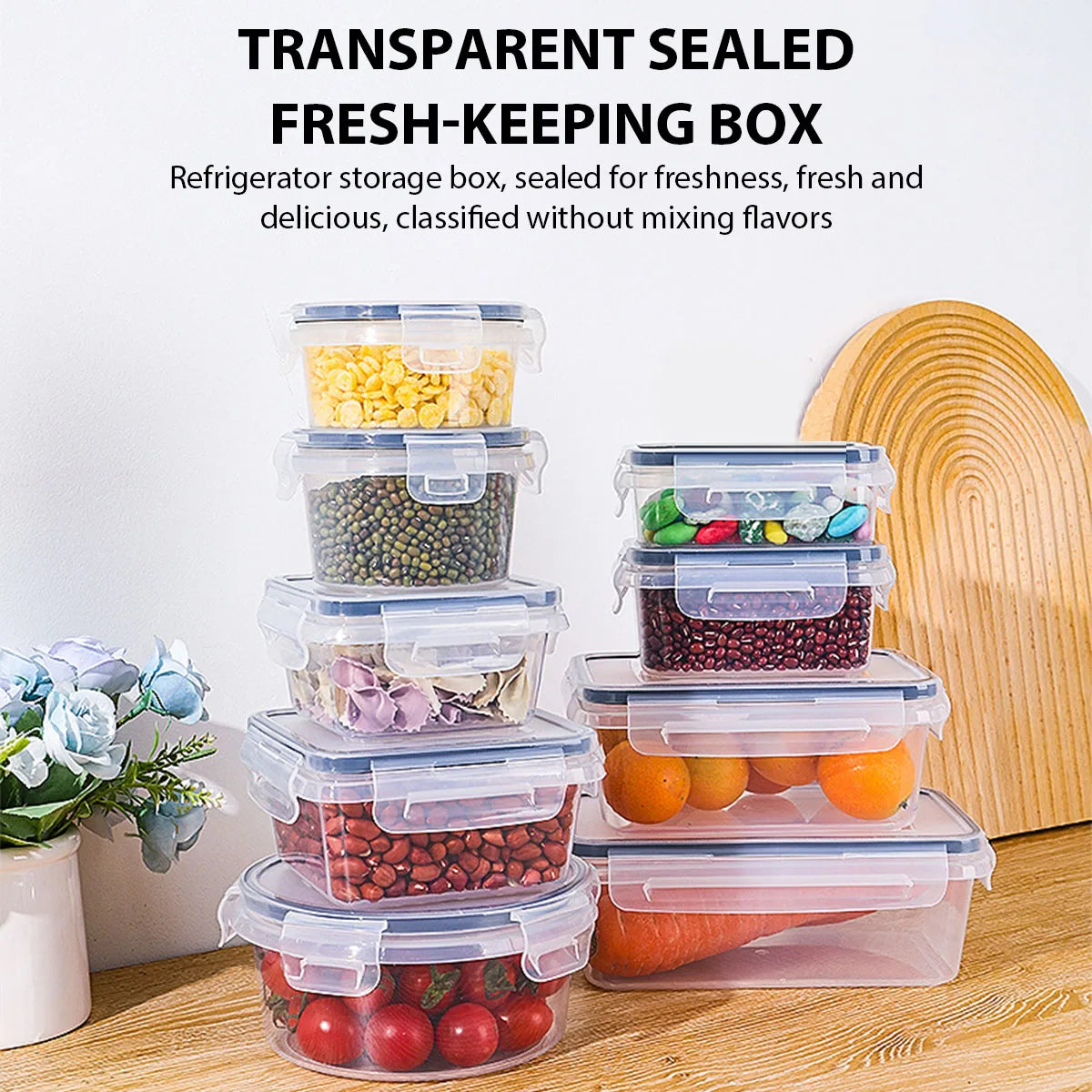 CONS17 - Set da 24 pezzi di contenitori per alimenti da cucina