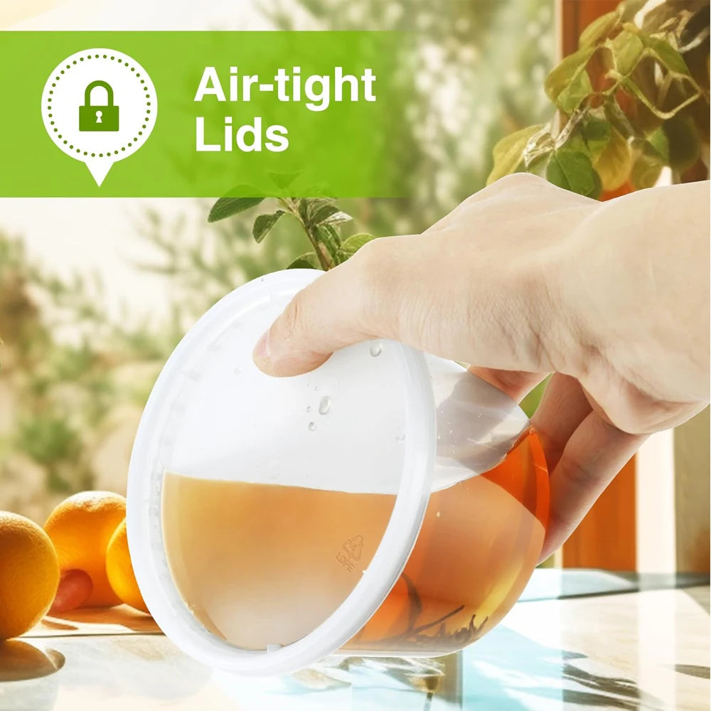 CONS15 - Pacco di contenitori per alimenti con coperchi