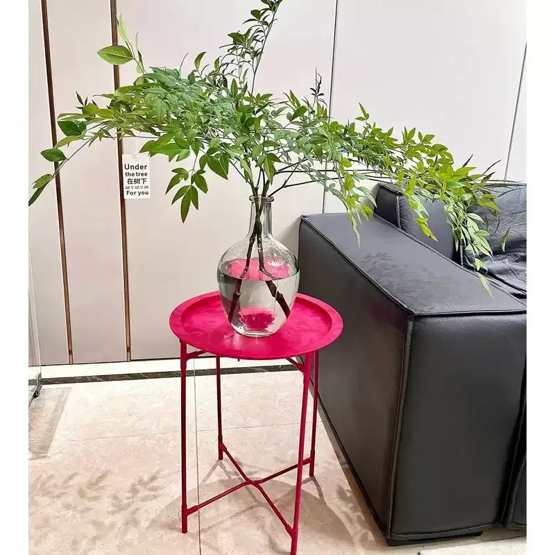 ARREM4 - Tavolino da caffè rotondo pieghevole da esterno