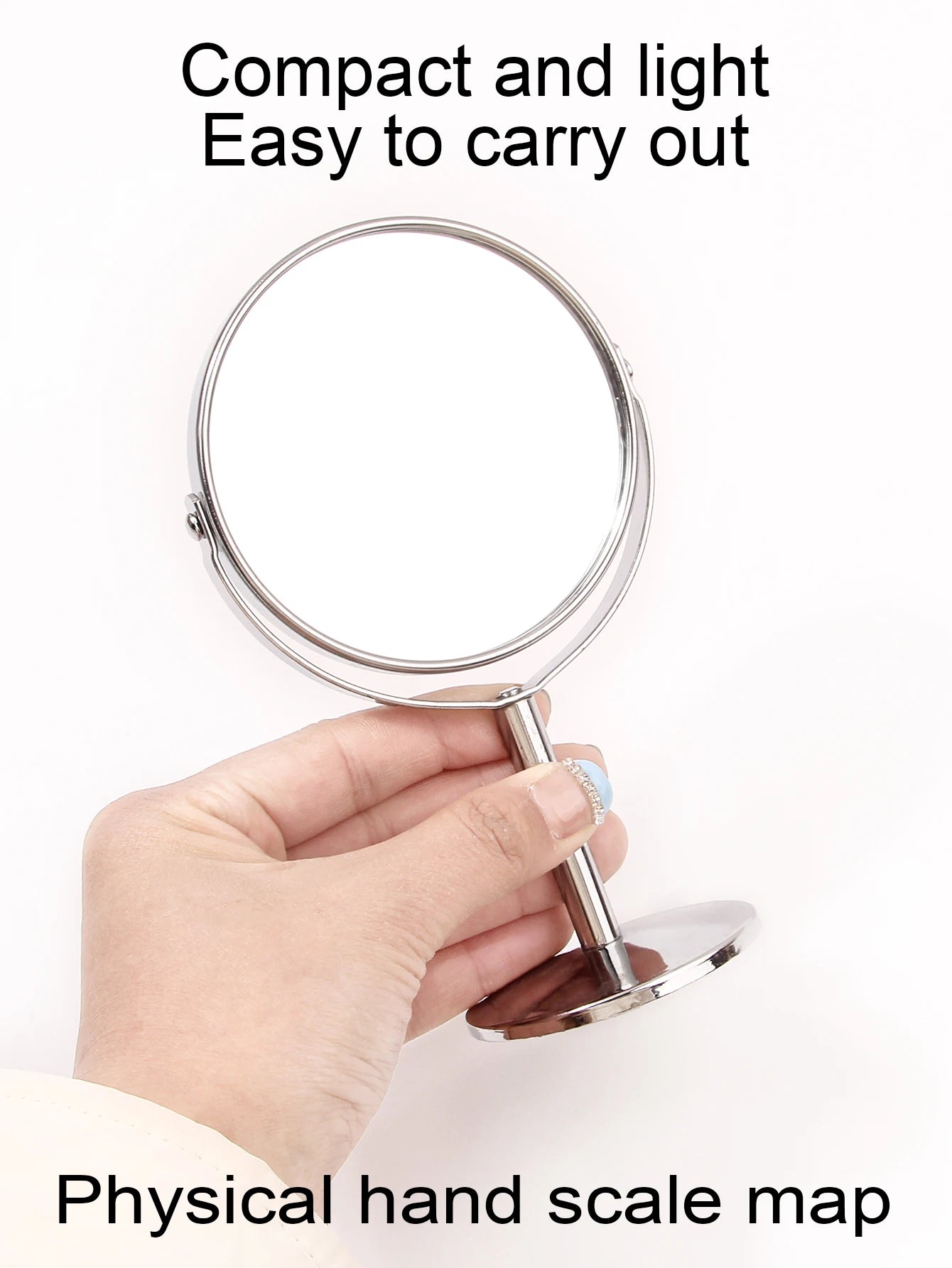 ACCL32 - Specchio per il trucco grande in argento