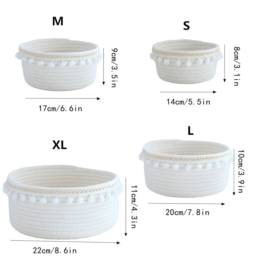 ORGB22 - Cestino portaoggetti in filo di cotone