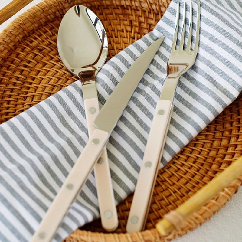 ACCT18 - Set di posate alla moda in acciaio inossidabile 18/10