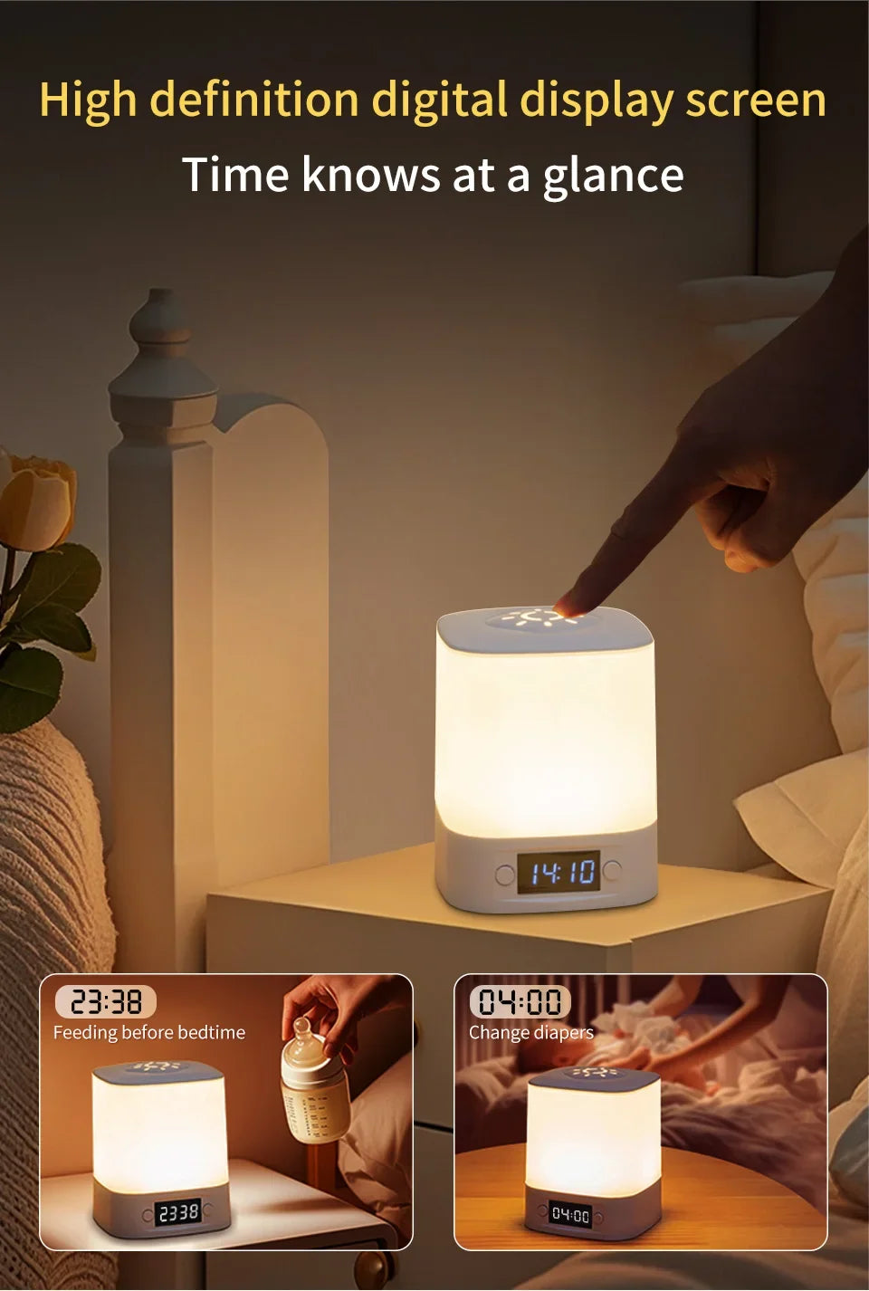 ILLR2 - Luci notturne a LED da comodino, dimmerabili