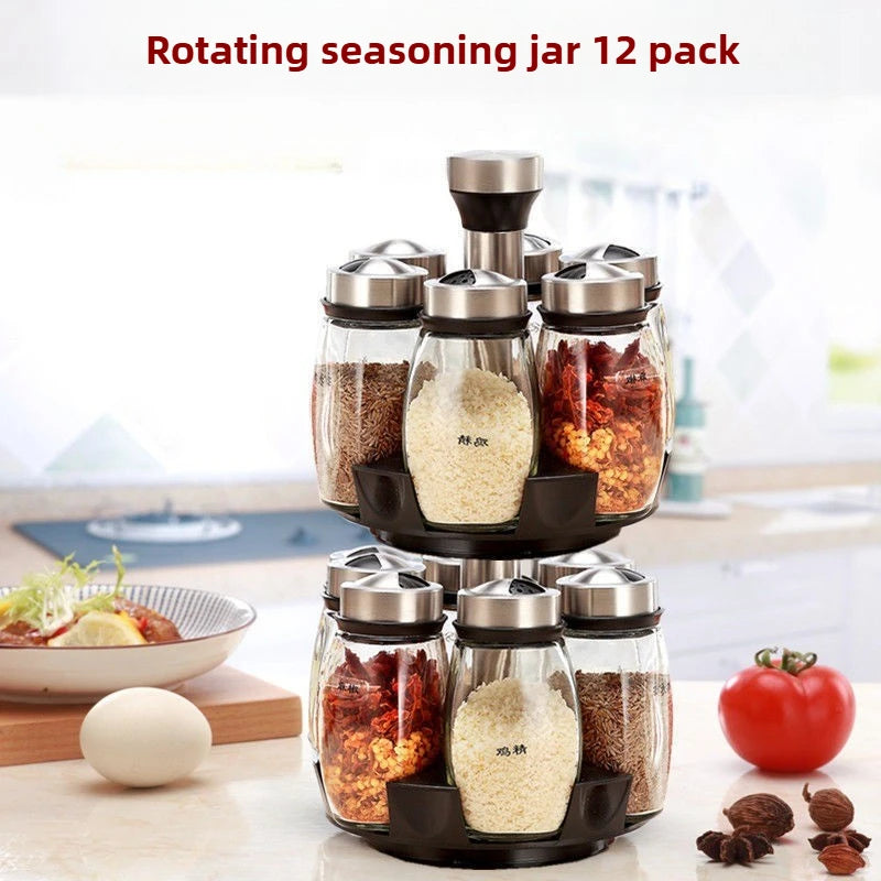 CONS28 - Porta spezie in legno massello a 3 livelli