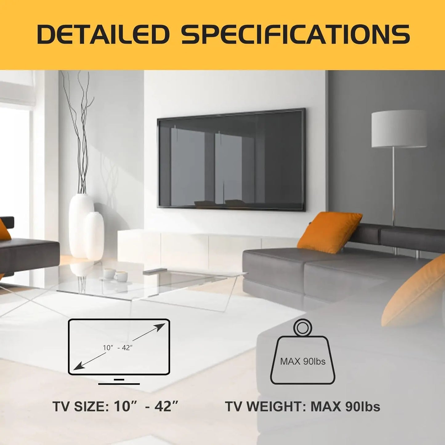 INTRAS8 - Supporto TV da parete fisso