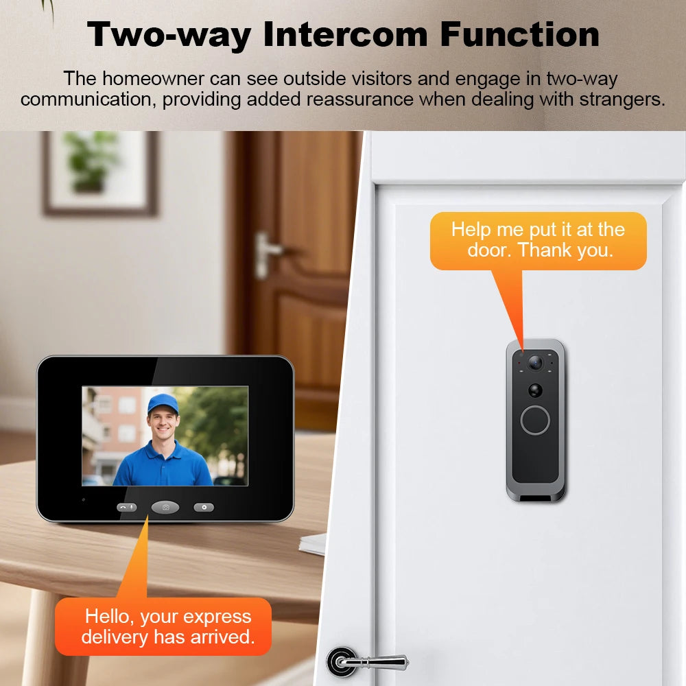 SICUD7 - Smart Wireless Intercom Campanello Digitale Videocamera