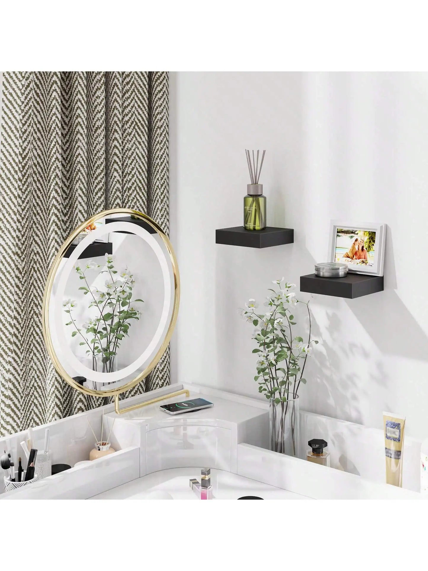 ARREM14 - Mensola galleggiante quadrata in legno