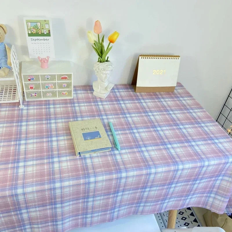 TESC19 -Tovaglia a quadri sala da pranzo