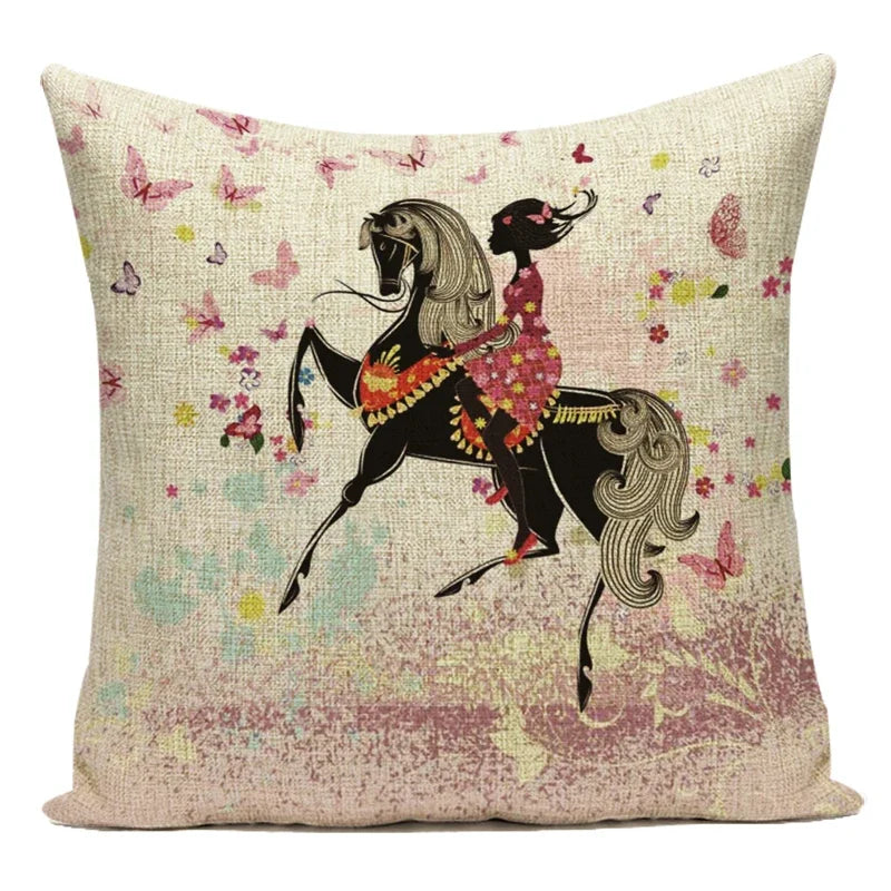 TESS19  - Federa per cuscino decorativo fata dei fiori