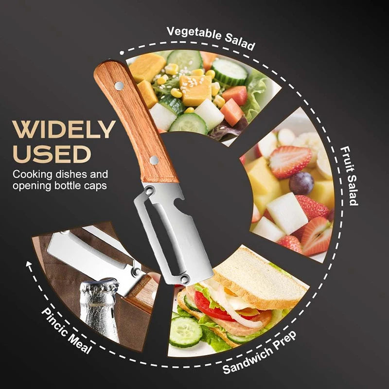 UTES32 - Pelapatate in legno per uso domestico per frutta e verdura