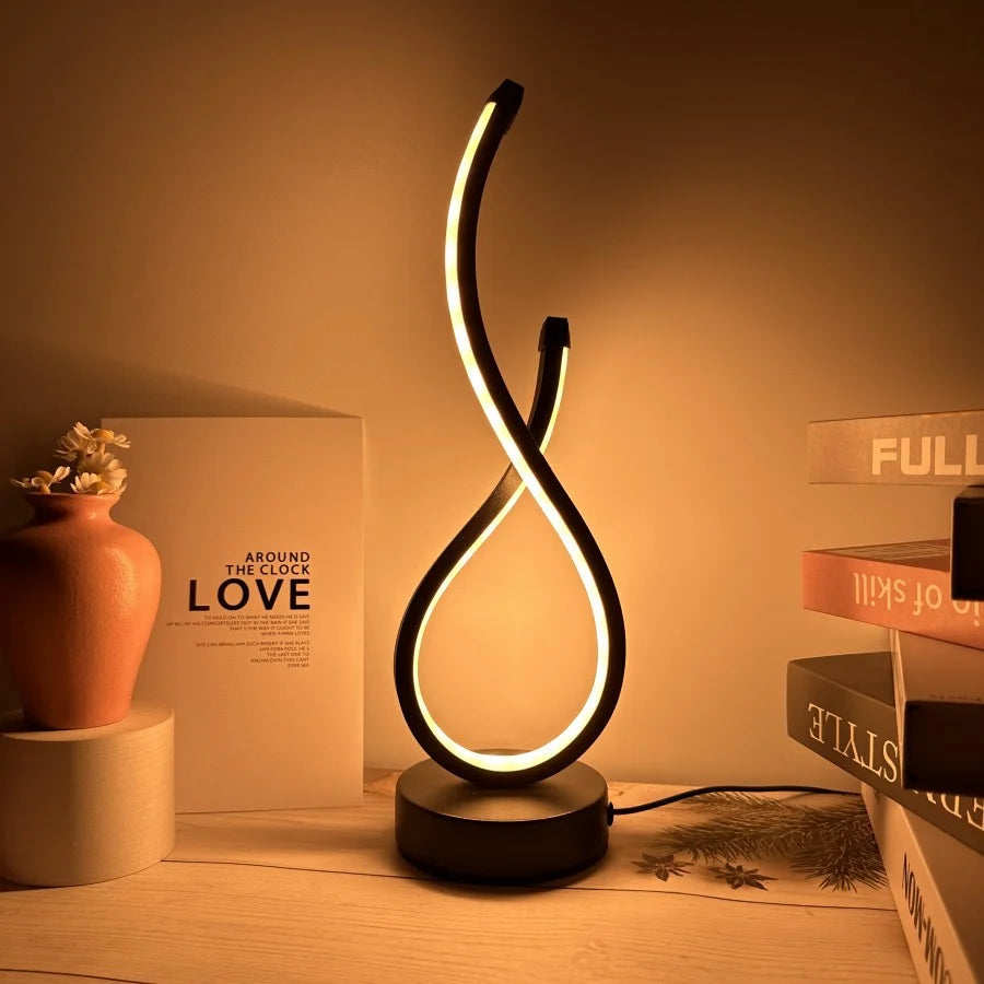 ILLR15 - Lampada da comodino a LED moderna a spirale dimmerabile