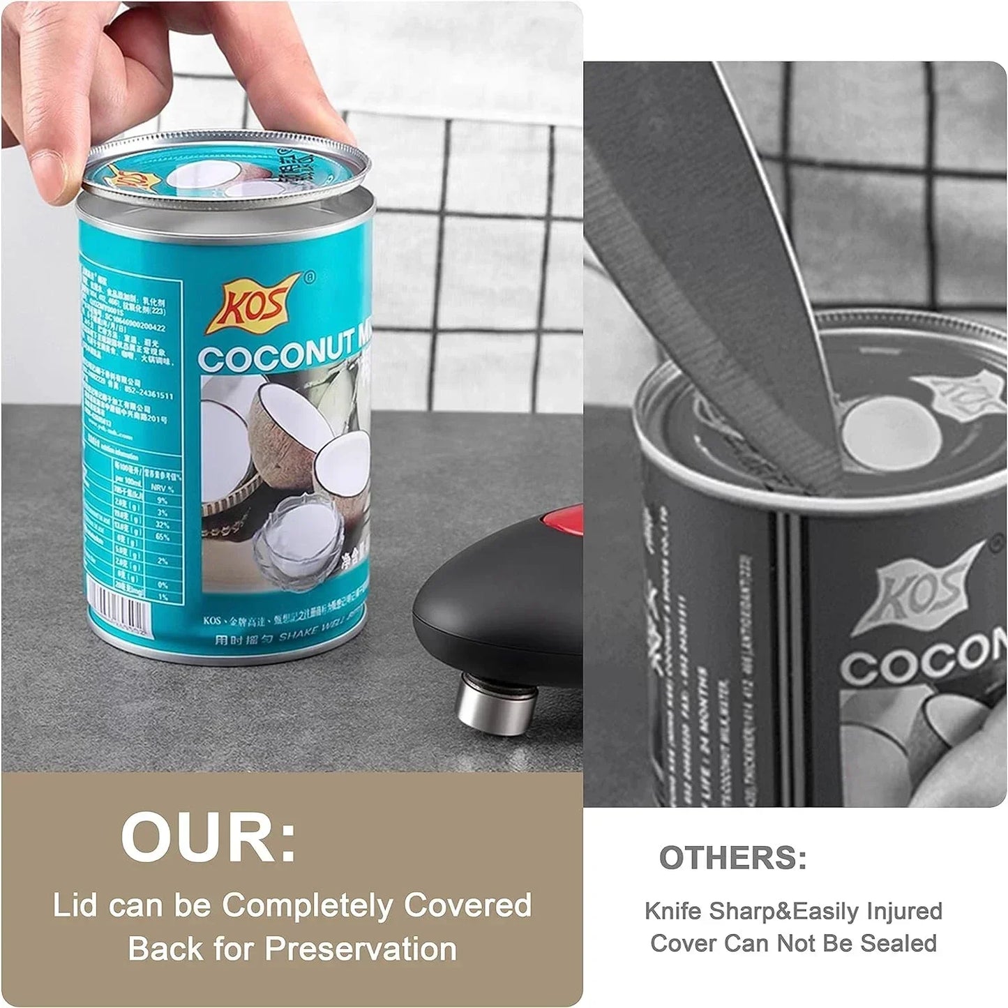 UTES18 - Apriscatole elettrico con un solo tocco