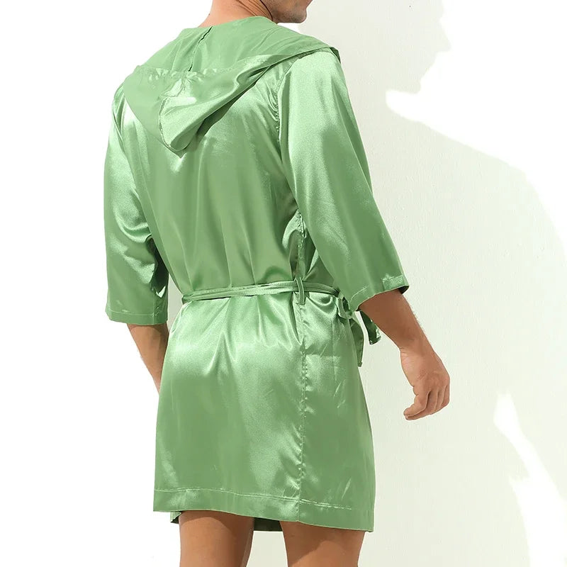 BAGC28 - Accappatoi da uomo estivi a maniche corte