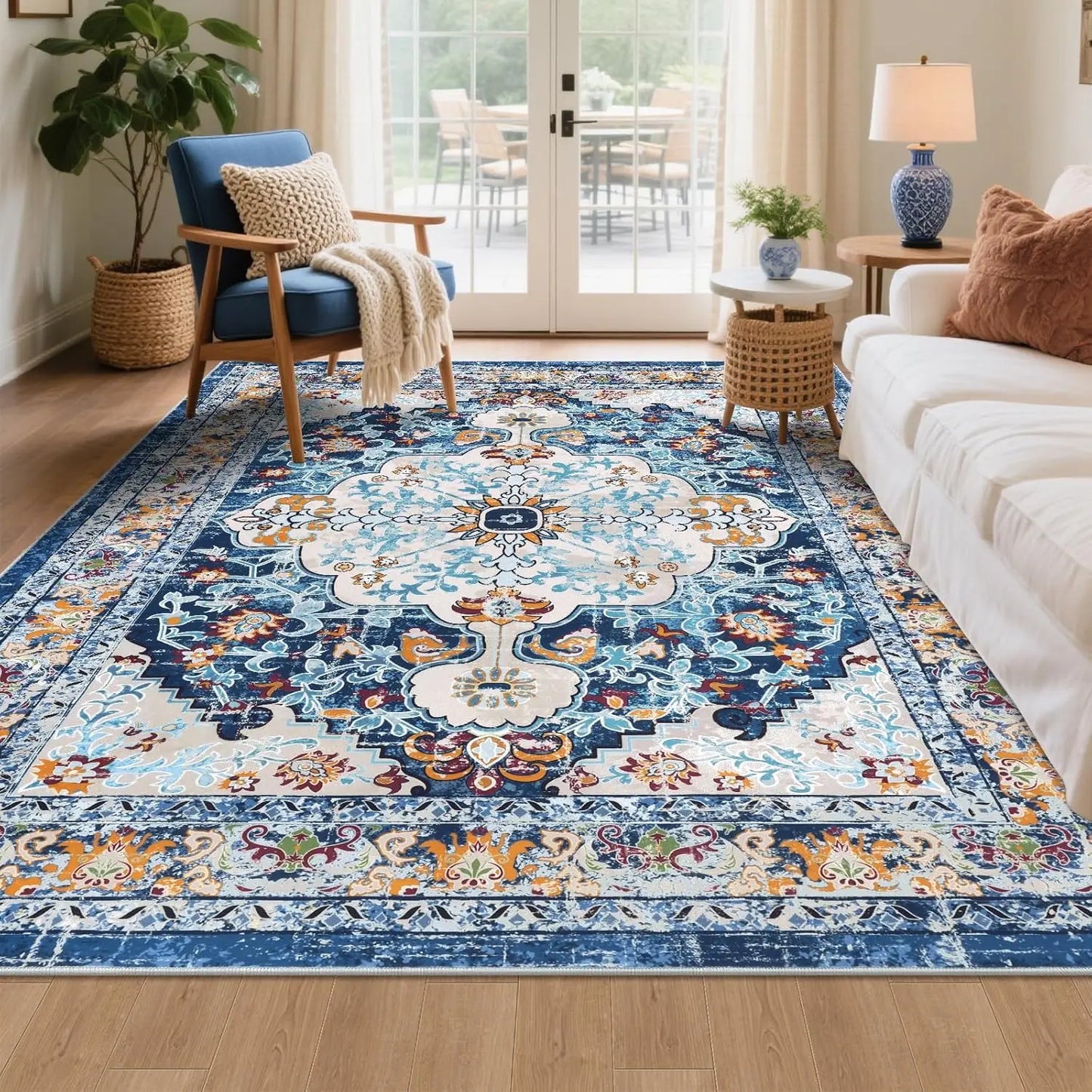 TESS28 - Tappeto etnico persiano con motivo floreale