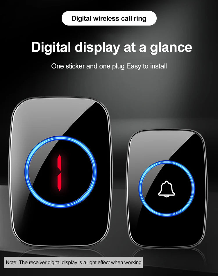 ACCET18 - Campanello wireless con display digitale