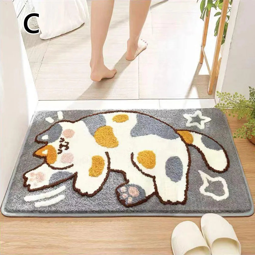 BAGC7 - Tappetino da bagno in materiale morbido con motivo a cartoni animati