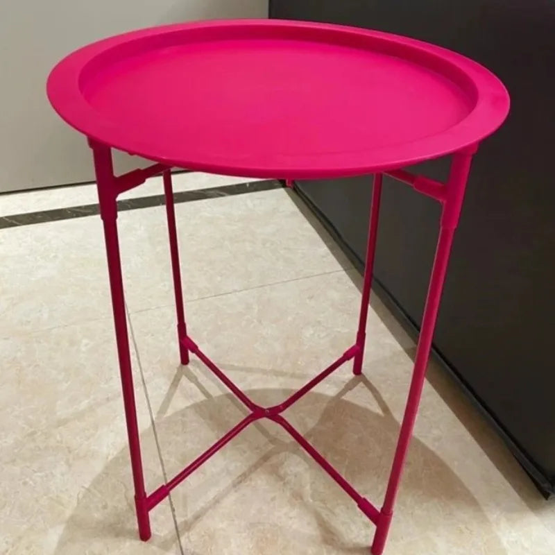 ARREM4 - Tavolino da caffè rotondo pieghevole da esterno