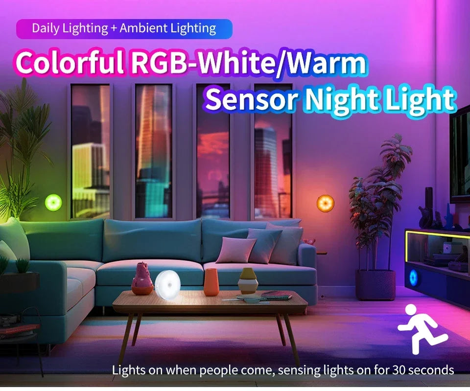 ILLR17 - Luce notturna a LED con sensore di movimento ricaricabile
