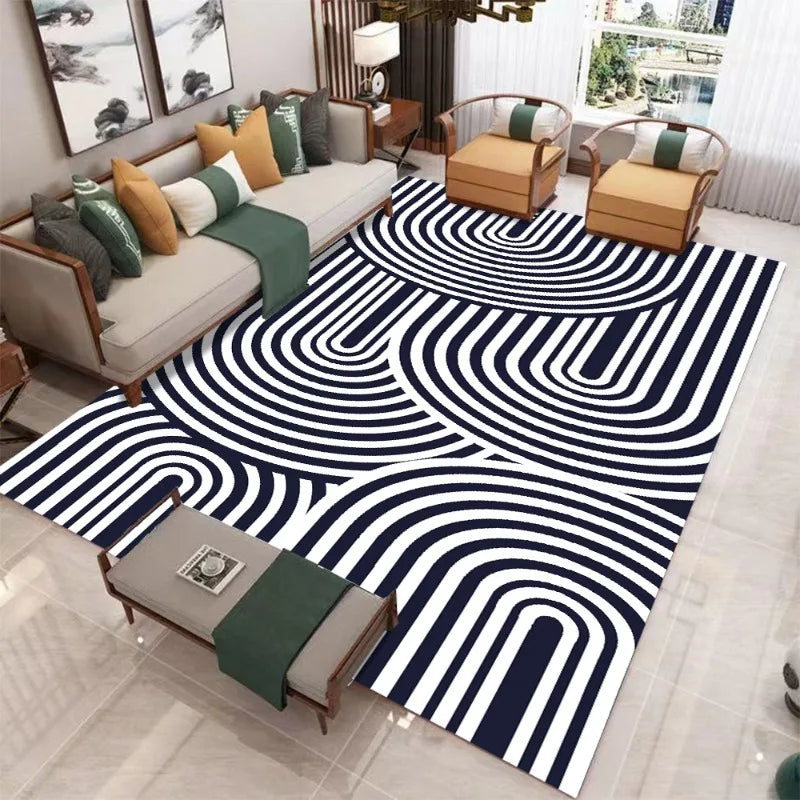 TESS32 - Tappeto moderno minimalista per soggiorno con motivo geometrico