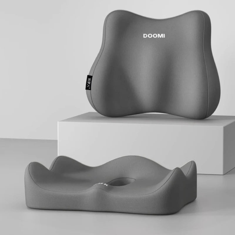 ERGOL20 - Cuscino per sedile da ufficio integrato con schienale per supporto lombare