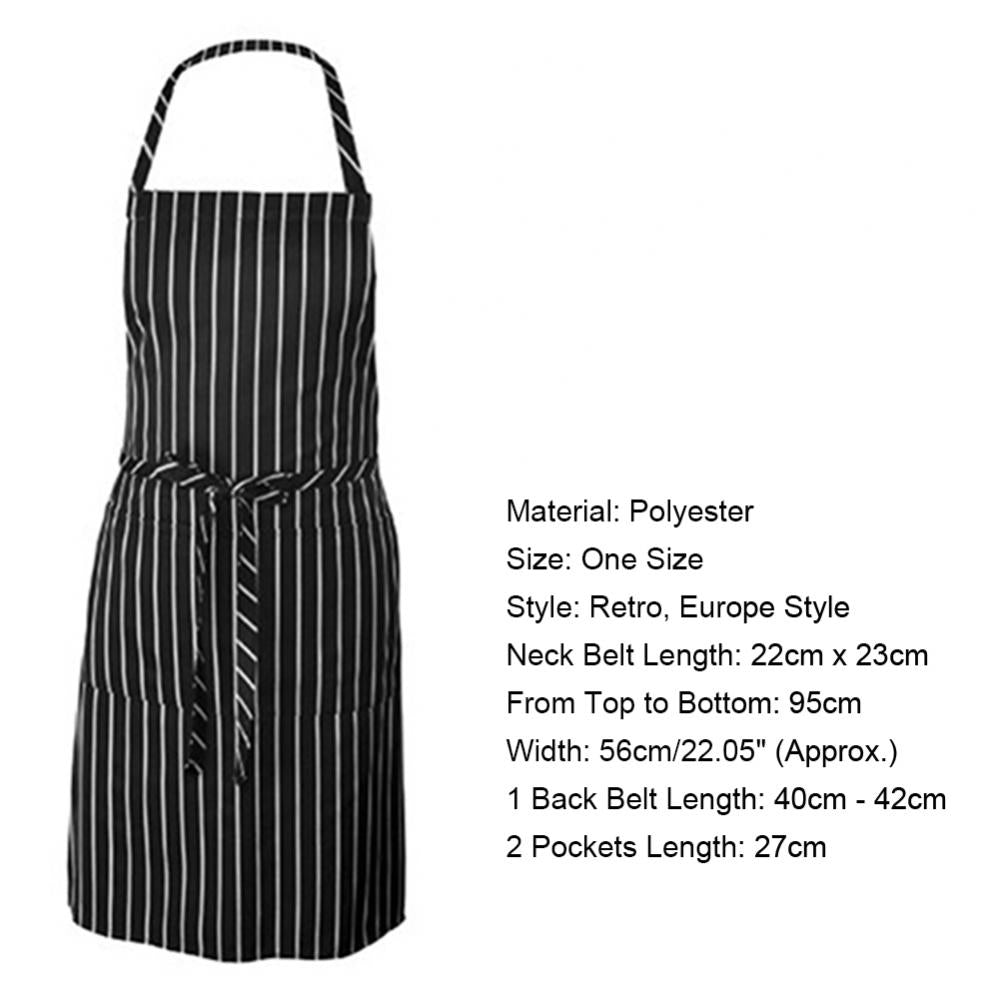 TESC8 - Grembiuli da cucina a righe nere