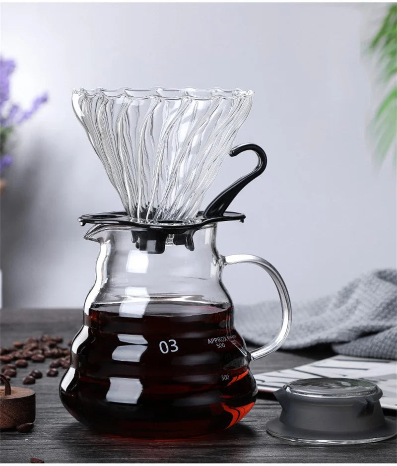 ACCT10 - Caraffa per caffè in vetro trasparente da 350/600/800 ml