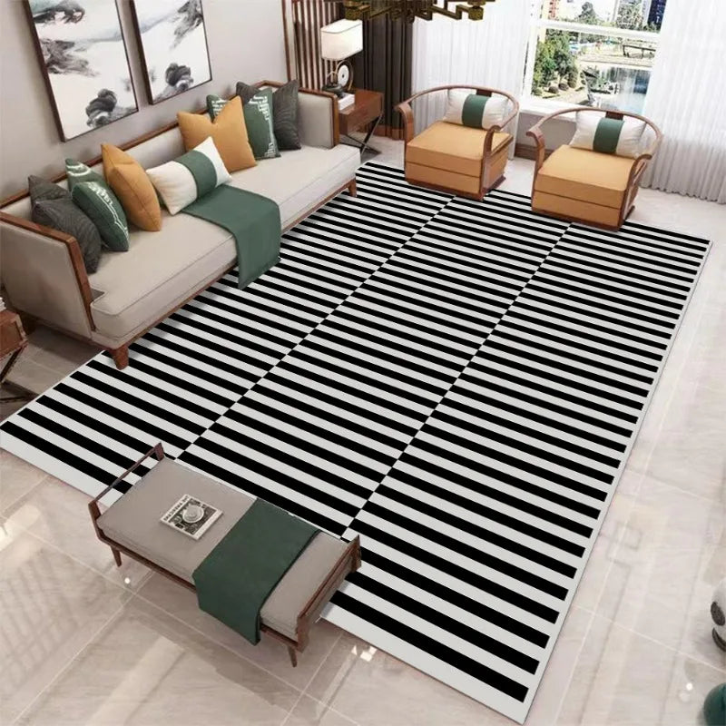 TESS32 - Tappeto moderno minimalista per soggiorno con motivo geometrico