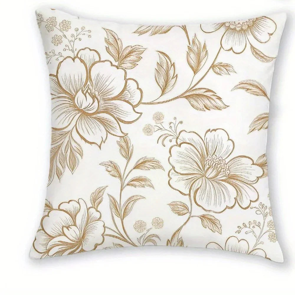 TESS18 - Federa per cuscino divano con stampa floreale
