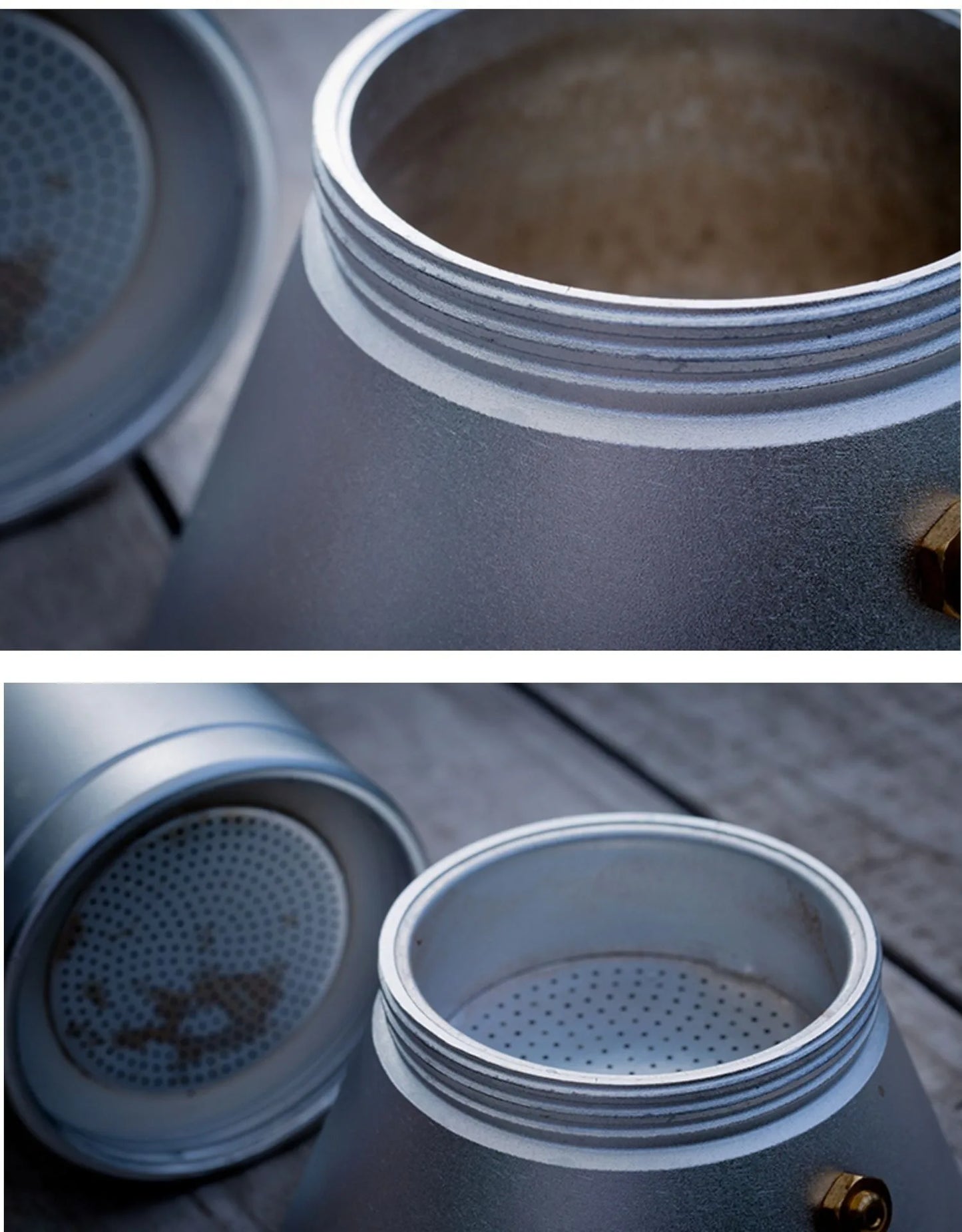 CAFT2 - Caffettiera Moka da 3/6 Tazze Caffettiera in Alluminio