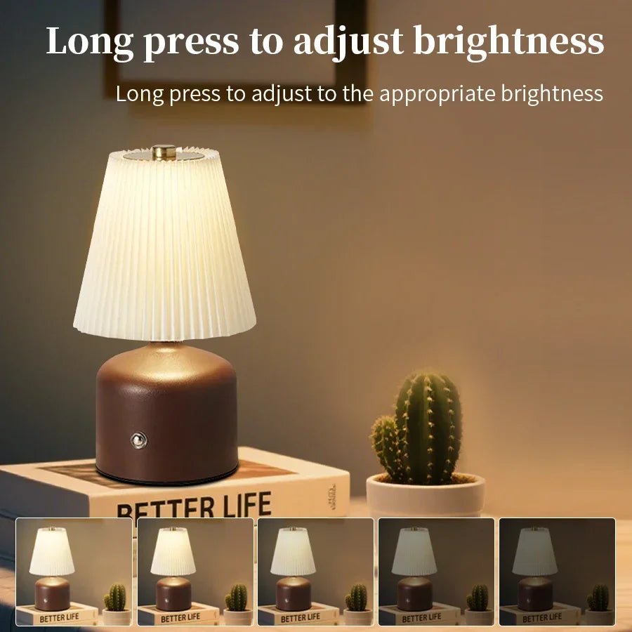 ILLR7 - Lampada da comodino per camera da letto, luce notturna a LED, dimmerabile