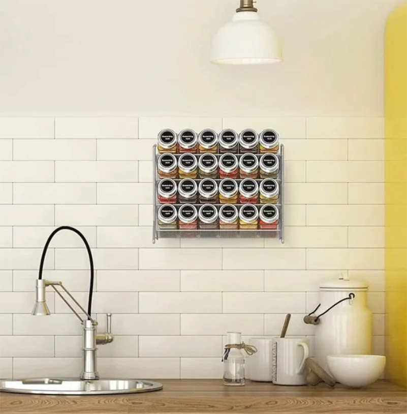 CONS33 - Mensola porta spezie da cucina a 4 ripiani