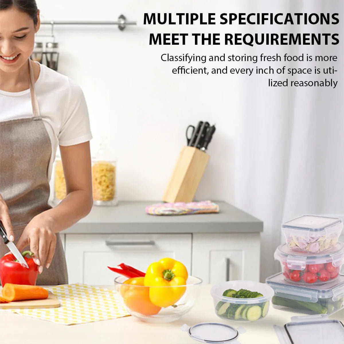 CONS17 - Set da 24 pezzi di contenitori per alimenti da cucina