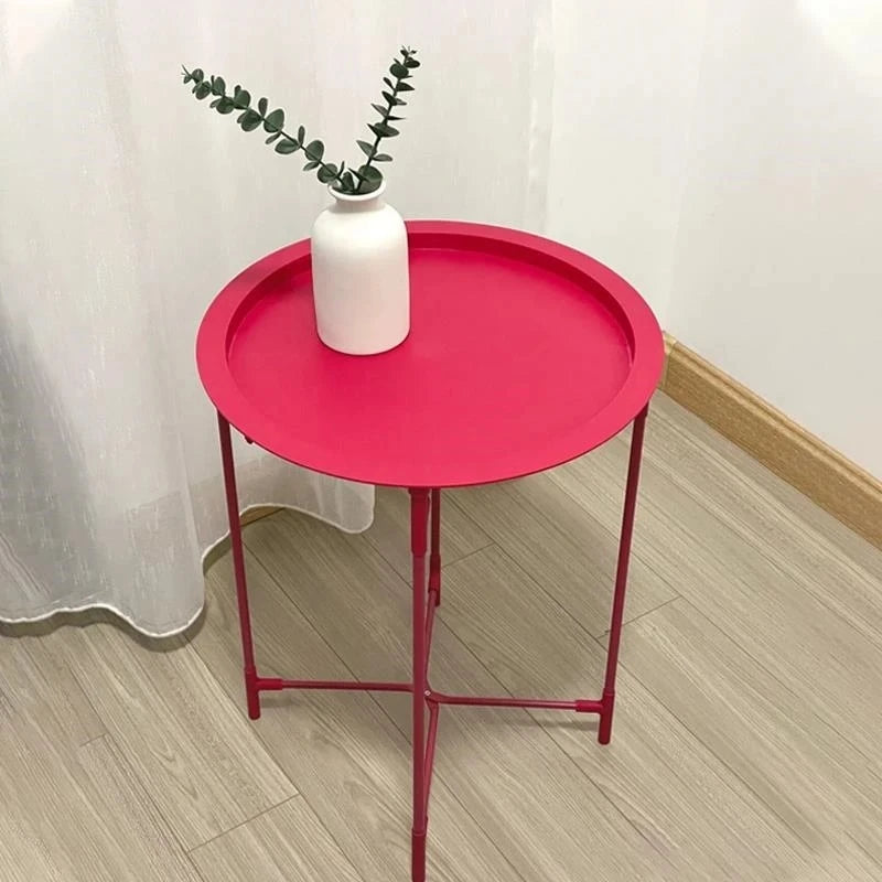 ARREM4 - Tavolino da caffè rotondo pieghevole da esterno