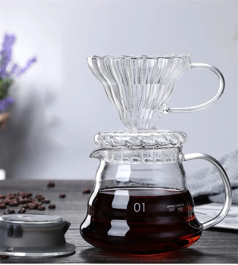 ACCT10 - Caraffa per caffè in vetro trasparente da 350/600/800 ml