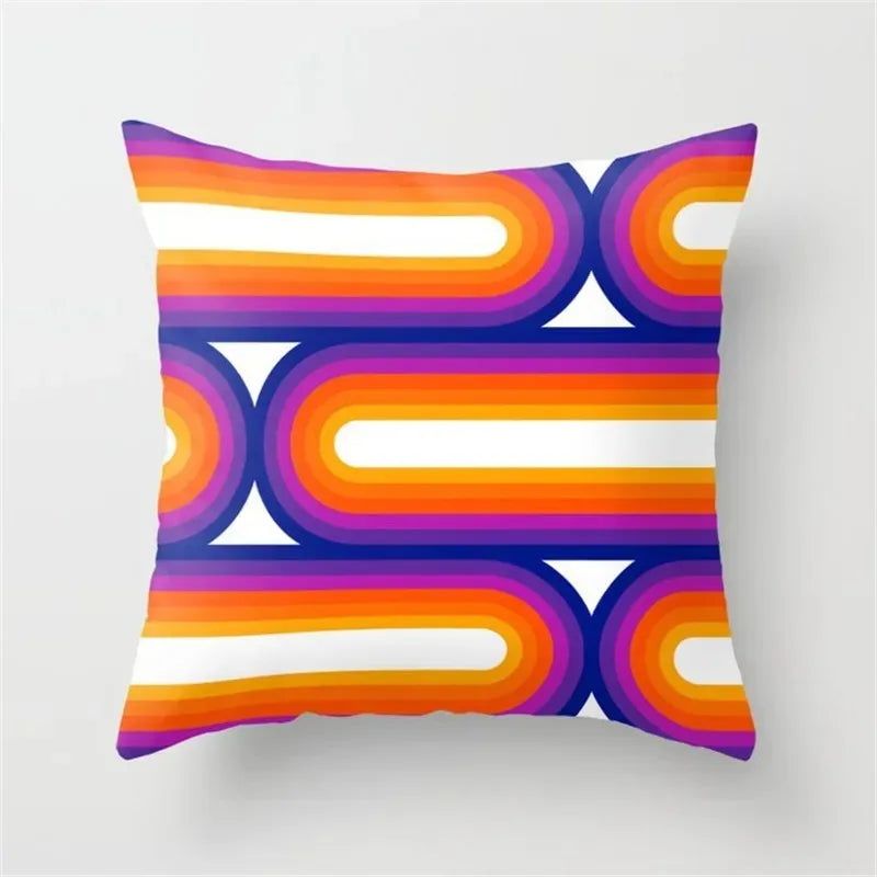 TESS23 - Cuscino con stampa geometrica serie arcobaleno