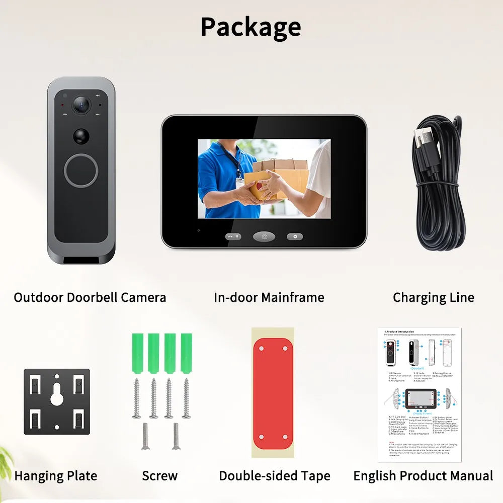 SICUD7 - Smart Wireless Intercom Campanello Digitale Videocamera