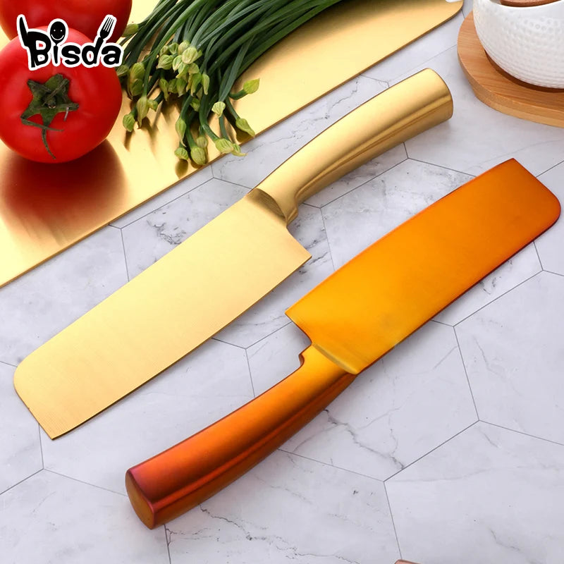 UTES5 - Coltelli da cucina in acciaio inox, coltello da chef