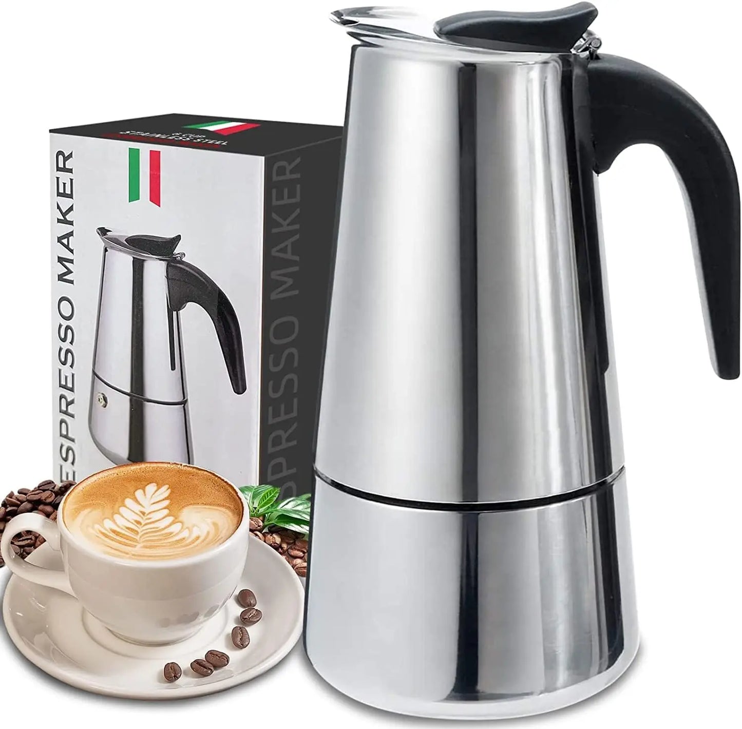CAFT4 - Moka da 4/6/9 tazze, tazzine da caffè espresso