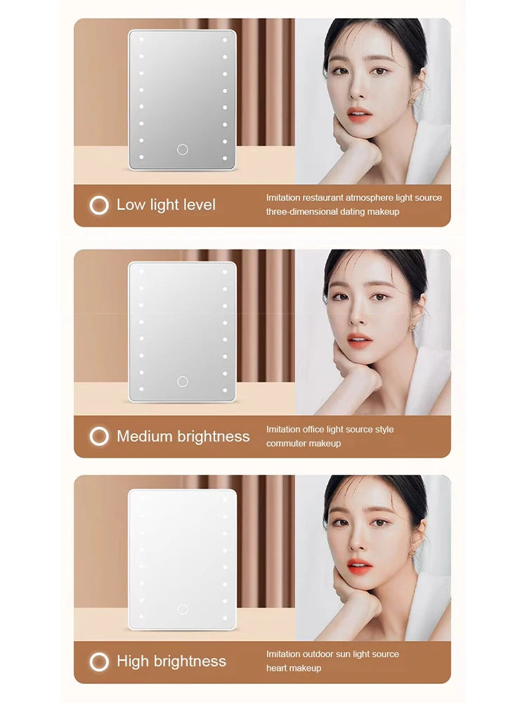 ACCL31 - Specchio cosmetico con interruttore dimmer touch USB o batteria