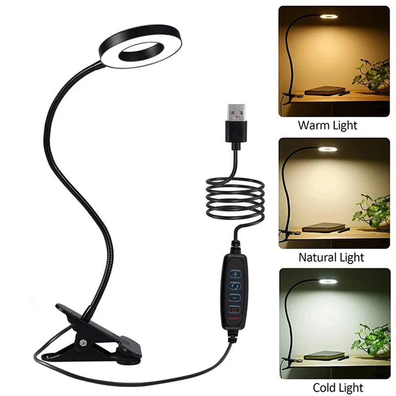 ILLR5 - Lampada da notte da comodino dimmerabile a 3 colori con luce USB