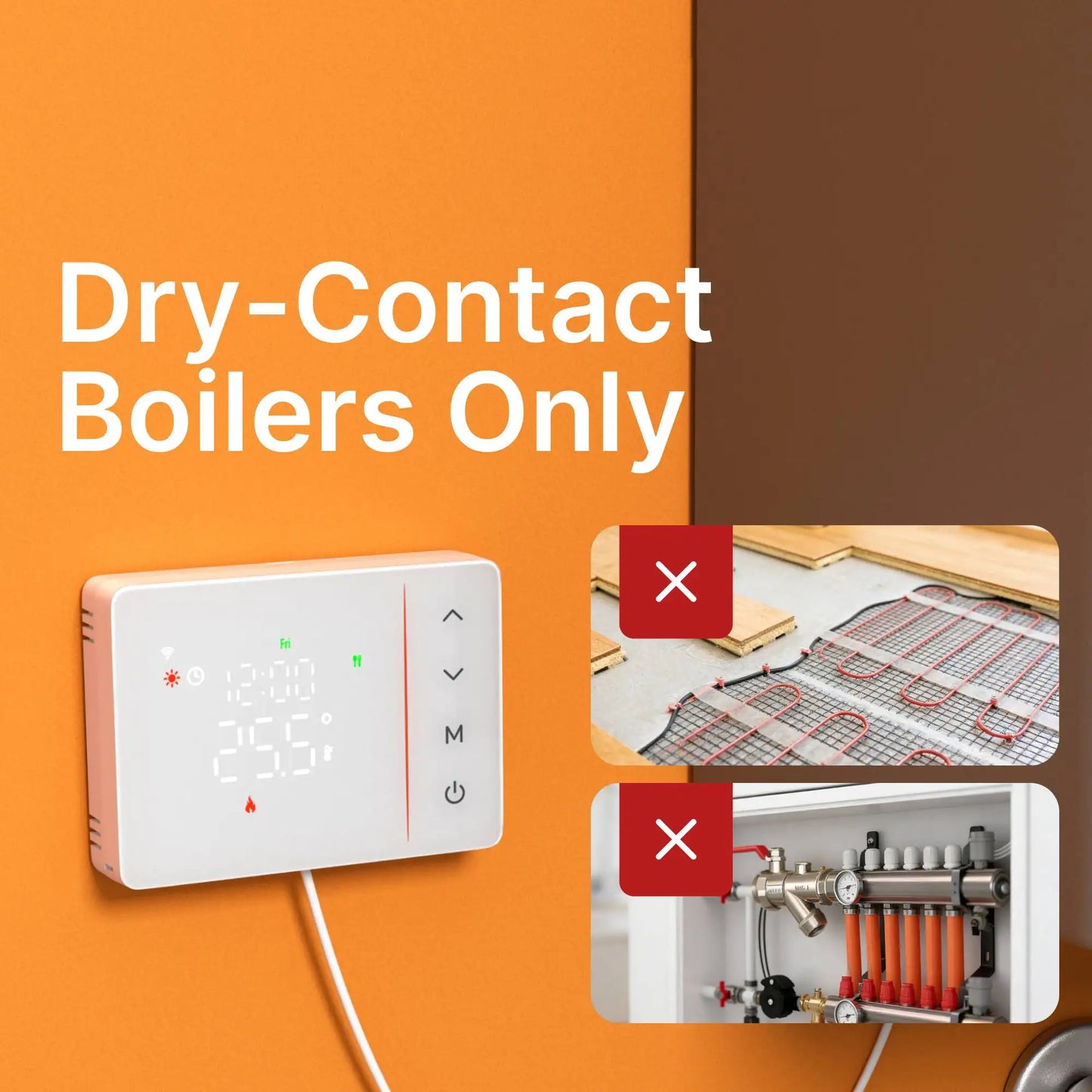 EFFIE5 - Termostato intelligente Tuya per riscaldamento/raffreddamento per caldaia