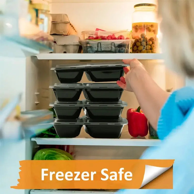 CONS9 - 10 pezzi di scatole per alimenti usa e getta con coperchi