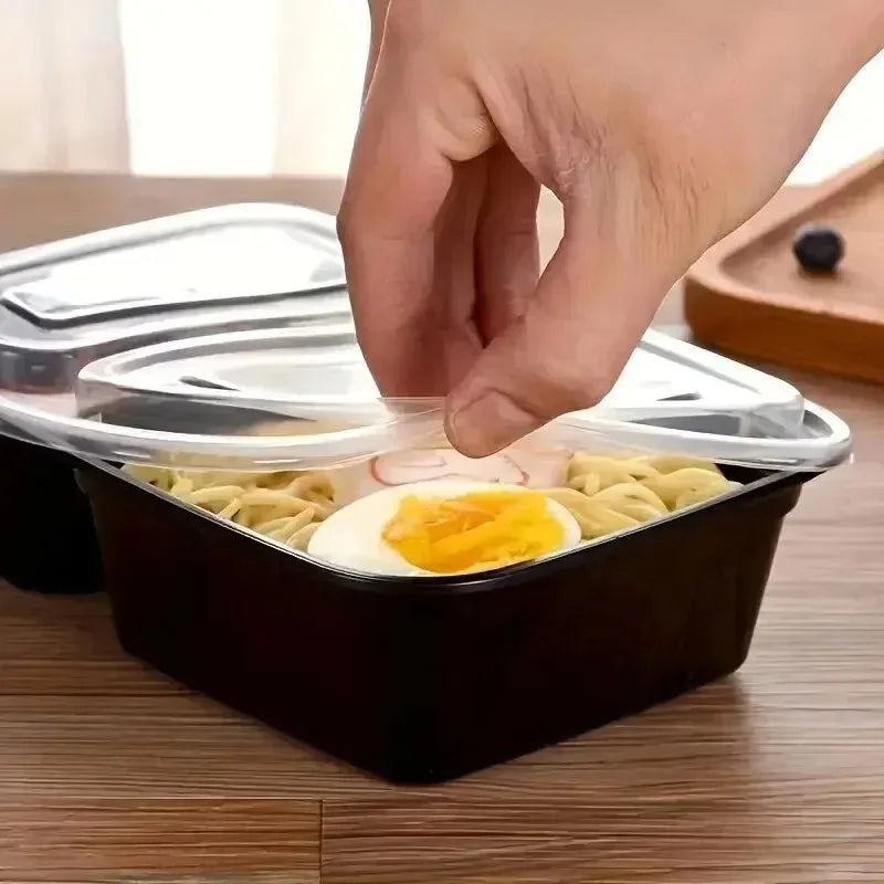 CONS9 - 10 pezzi di scatole per alimenti usa e getta con coperchi