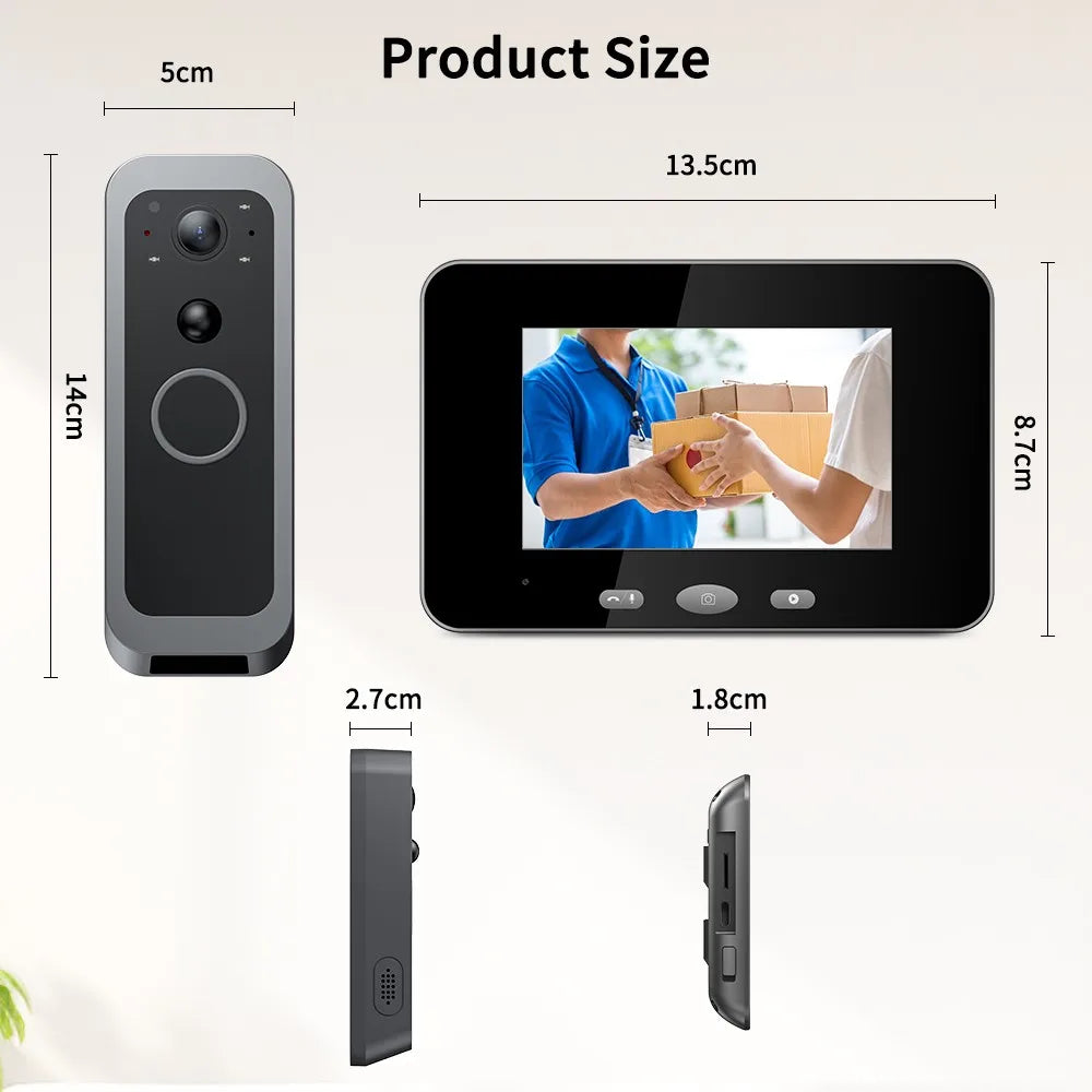 SICUD7 - Smart Wireless Intercom Campanello Digitale Videocamera