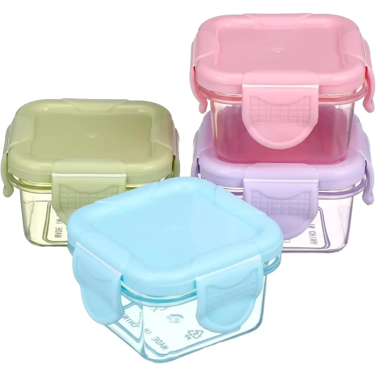 CONS5 - 4 contenitori per alimenti con coperchi ermetici